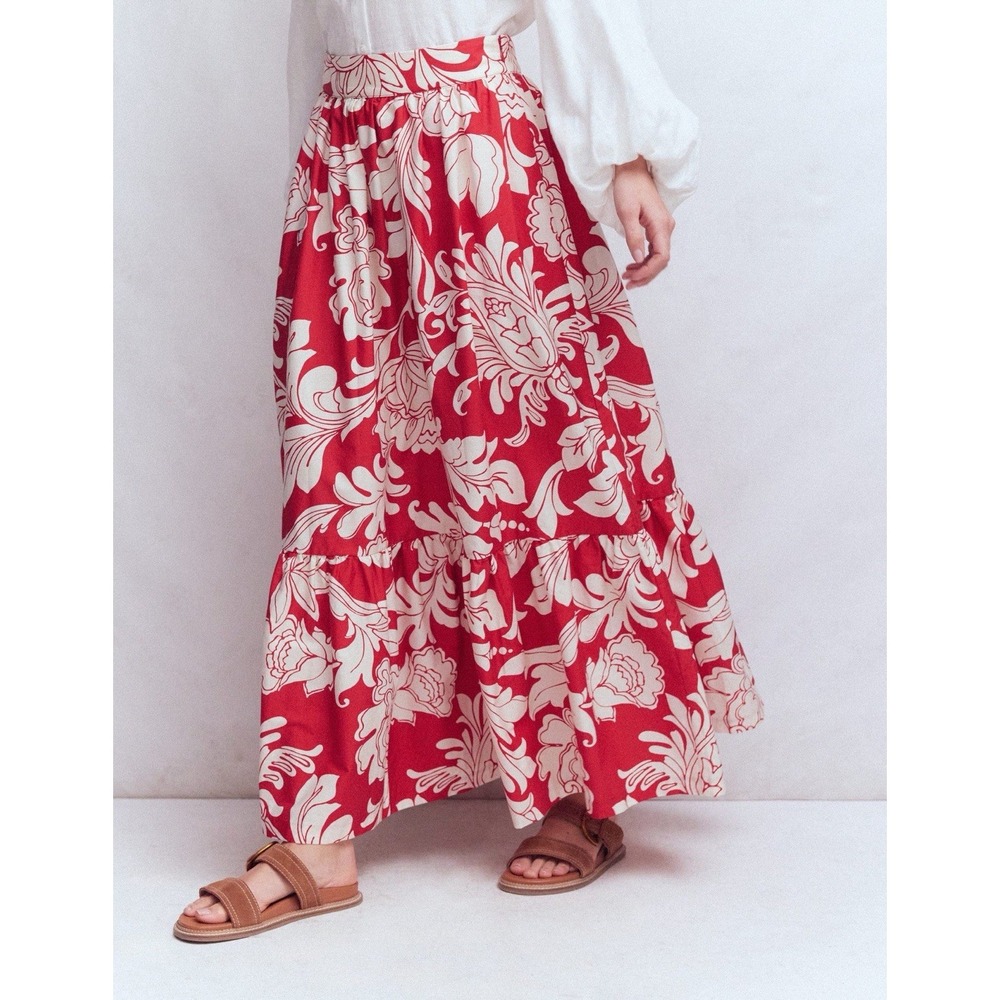 BODEN Abigail Poplin Maxi Skirt Botanical Flourish NWT SIZE 16 - 18 - Picture 4 of 6